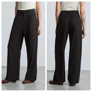Everlane The Way High Drape Pant Trouser Extra High-Rise Wide Leg Soft Black